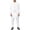 White, variant on Elegant Embroidered Thobe Robe Traditional Dishdasha Two Piece Set with Kufi Hat and Scarf White L