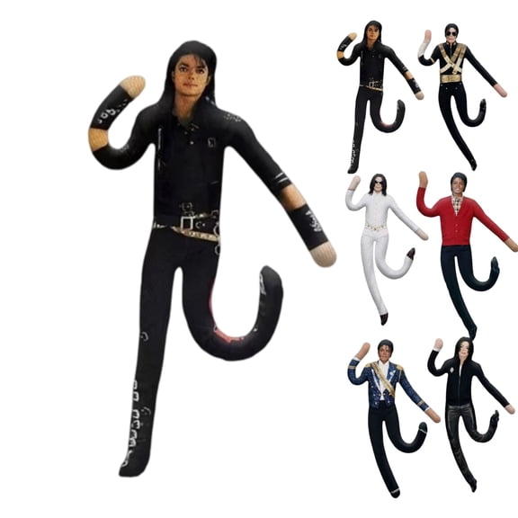 Michael Plush Figure, 11" Funny Bendable Plush Figure, Pillow Style Poseable Doll Stuffed, Gift for M-J Singer & Dancer Fans
