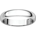 thumbnail image 4 of Platinum 4mm Half Round Band - Size 8, 4 of 9