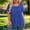 Blue, variant on Womens Plus Size Tops 3/4 Sleeve Shirts Flowy Crewneck Casual Loose Tunic Top Blouses Red XL(XL)