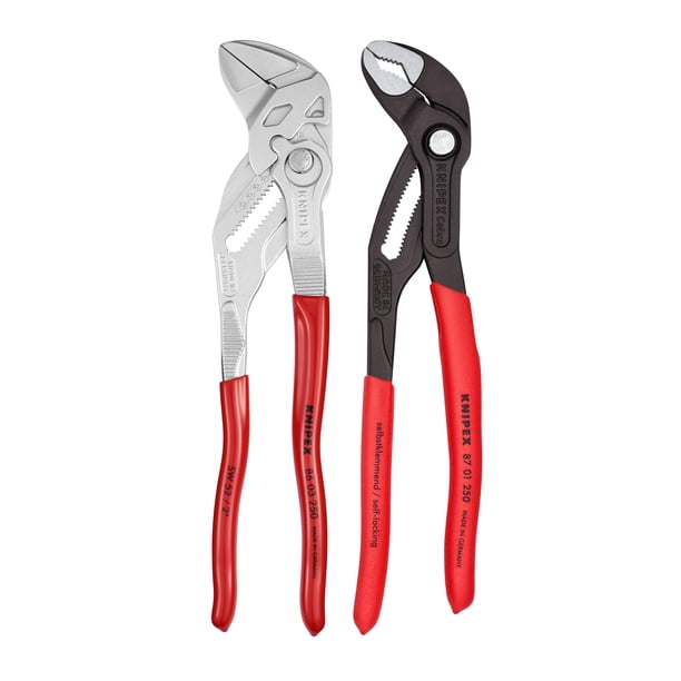 Juego de herramientas Knipex 10 Cobra para bomba de agua y llave con alicates, 2 unidades