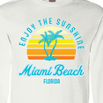 thumbnail image 4 of Inktastic Summer Enjoy the Sunshine Miami Beach Florida in Blue Long Sleeve T-Shirt, 4 of 5