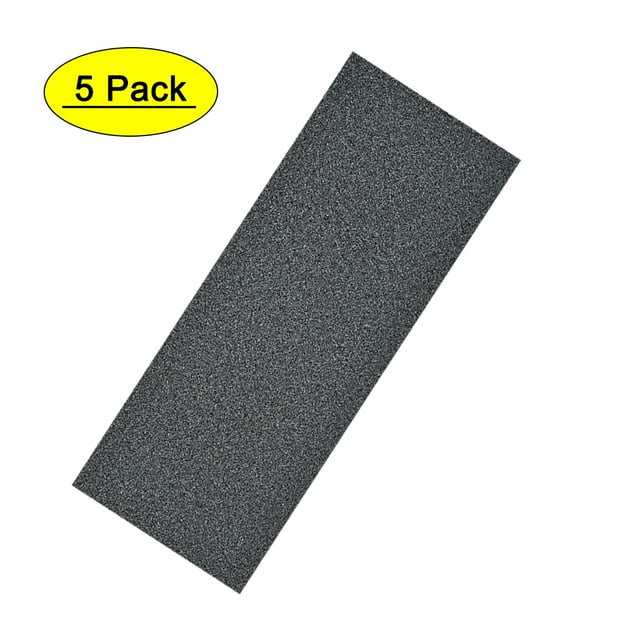 Uxcell 9" x 3.6" (230mm x 90mm) 80 Granos Papeles de Lija Impermeables para Uso en Seco y Húmedo 5 Paquetes