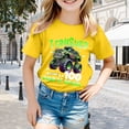 thumbnail image 2 of Bainana Happy 100 Days Of School Shirts For Boys Girls Cartoon Print Short Sleeve Crew Neck Tops Breathable Soft Children'S Summer T Shirts Yellow Size 4-5 Years, 2 of 4