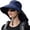 Navy, variant on Women Sun Hats UV Protection Foldable Wide Brim Ponytail Hole Summer Men Beach Hats with Neck Flap