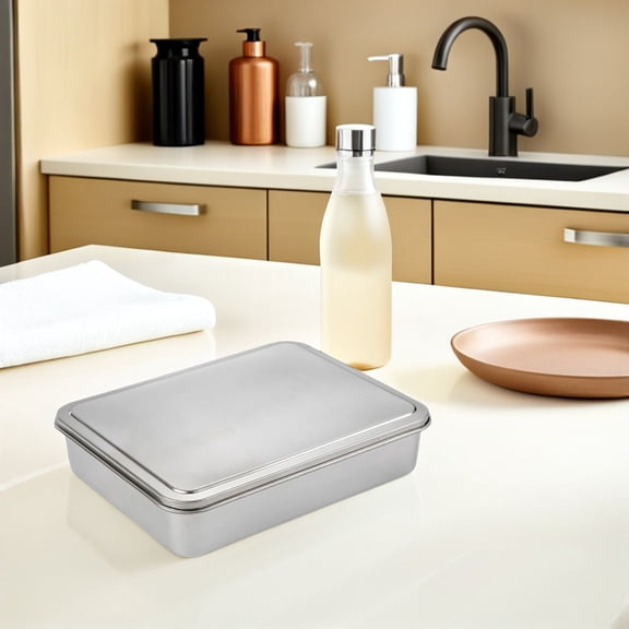 LOLIPPYY Cake Pan with Lid for Storage 1 Set of Stainless Steel Nonstick