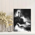 thumbnail image 2 of Qisvanset Framed Canvas Wall Art, 12x16 Inch Lighthouse Bible Sketch Religious Home Decor, 2 of 5