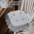 thumbnail image 3 of VHC Brands Chair Pad 16.5x18, Cotton Dining Room, Kitchen Chair Pads, Seat Cushion with Ties, Tucked, Sawyer Mill Blue Collection, Rectangle 16.5x18, Denim Blue, 3 of 4