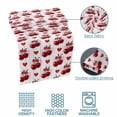 thumbnail image 5 of Cherry Bed Runner for King Size Bed, Watercolor Red Fruit Love Wave Point Wood Grain Soft Bedding Scarf Bedding Protector Slipcover Sofa Throw for Bedroom Hotel Guesthouse, 5 of 8