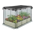 thumbnail image 1 of Galvanized Raised Garden Bed with Cover and Shade Cloth Kit, Open Base Design, Outdoor Metal Planter Box for Growing Vegetables Vegetables,8 x 4 x 1 ft, 1 of 7