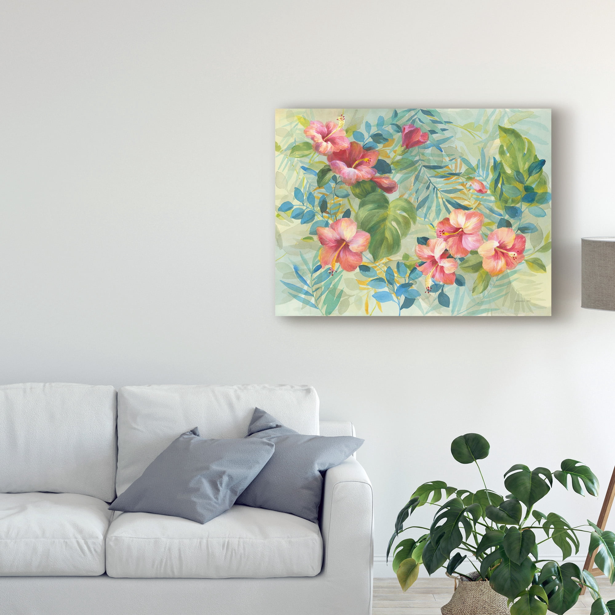 Trademark Fine Art 'Hibiscus Garden' Canvas Art by Danhui Nai