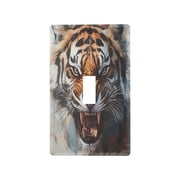 Switch Panel Switch Decoration 2.76x4.53x0.28 Inches Toggle Switch Switch Plate Wall Plates Living Room Kitchen Bedroom Study Switches Big-mouthed Tiger