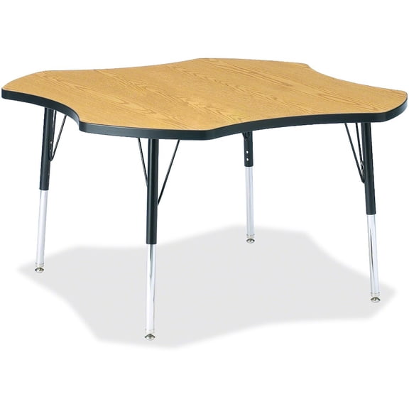 Elementary Black Edge Four-leaf Table