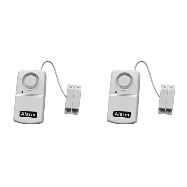 2X Alarma Antirrobo para Puertas y Ventanas 120dB Alto Decibel Salarm Sensor Detector de Batería Magnético de la Puerta
