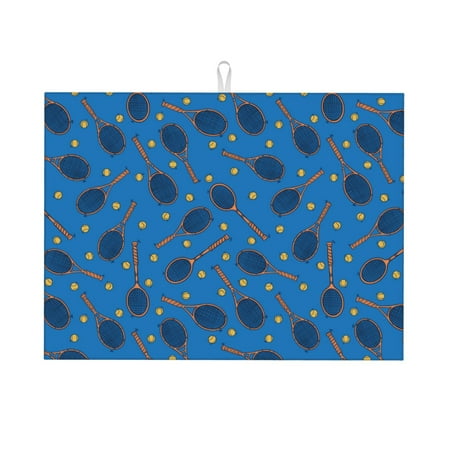 

Xecao Tennis Rackets 1 Patten Drying Mat Dish Drying Mats for Kitchen Counter Super Absorbent Dish Drying Pads 18×24 Inch