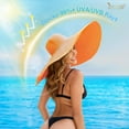 thumbnail image 4 of JASGOOD Oversized Beach Hat for Women Wide Brim Straw Sun Hat Foldable Packable Travel Vacation Pool Outdoor, 4 of 7