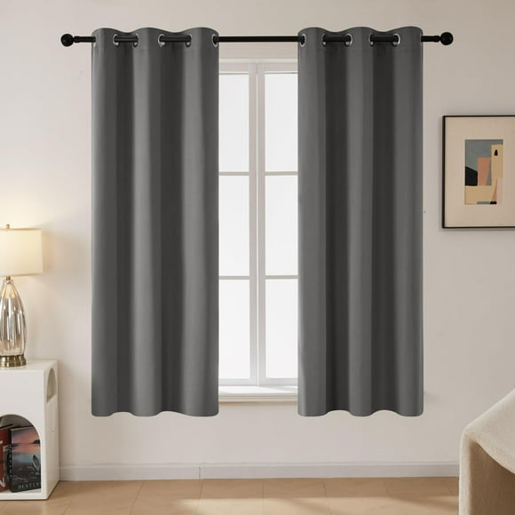 Deconovo Blackout Room Darkening Thermal Insulated Curtains, Energy Efficient & Noise Reducing Grommet Window Drapes for Bedroom, Living Room, Nuresrey, Kids Room, 42x63 Inch, 2 Panel