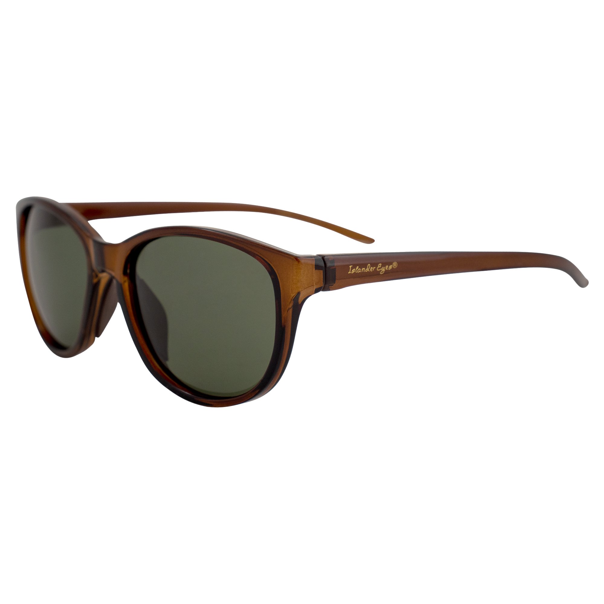 Islander Eyes Gili Polarized Sunglasses Retro Style Brown Frame w/ Grey Lens