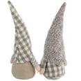 thumbnail image 6 of Northlight Plush Gingham Nordic Christmas Gnomes Figures - 13" - Beige and White - Set of 2, 6 of 6