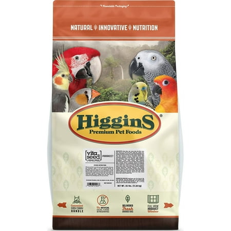 Higgins Premium Pet Foods (#21023) Vita Seed Natural Blend Parakeet, 25#