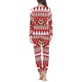 thumbnail image 3 of Renewold Aztec Ethnic Reindeer Pajamas for Women Set Warmth Soft Indoor Clothing 2 Pieces Casual Top and Pants with Pocket Loose Fitting Christmas Nightwear Size 2XL, 3 of 4