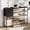 Black, variant on BGTREND 5-Tier Shoe Rack with Wooden Top and 2 Fabric Drawers, 16-21Pairs Shoe Storage Organizer with Boots Storage, Wide Shoe Stand for Entryway Hallway Closet(37.4''L, Rustic Brown)