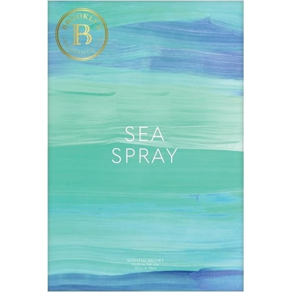 Brooklyn Fragrance Co. Water Color Sachet Bags – Sea Spray Scented Pouches – Perfect Aroma for Drawers, Closets, Cars and Bathrooms – Long-Lasting Fresh Scent Sachets (6- Pack)