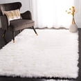 thumbnail image 1 of Safavieh Faux Silky Sheepskin FSS235A Ivory Area Shag Rug (4` x 6`), 1 of 5