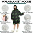 thumbnail image 5 of Wearable Oversized Blanket,Black Dinosaurs Neon Pattern Wearable Blanket Hoodie for Adults,Cozy Hooded Blankets with Super Pockets,Super Warm Fuzzy Pullover for Women & Men, 5 of 6