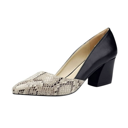 

gvdentm Shoes For Women Shoes Spring Pattern Heels Pointed High And Snake Elegant Toe Women Sexy High Heels for Women