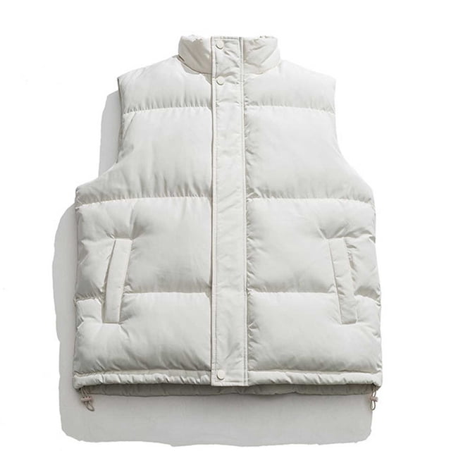 Styesk Jackets for Men Man Leisure Fashion Solid Color Stand Collar Pocket Zipper Sleeveless
