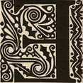 thumbnail image 1 of Ahgly Company Indoor Square Patterned Night Black Area Rugs, 7' Square, 1 of 6