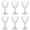 Clear, variant on 6PCS Vintage Goblet Glasses Set, 8 oz Wine Glasses, 240ml Glass Cups Set, Drink Glasses, Drinking Goblets, Bar Tumbler Glassware for Wine, Beer, Juice, Cocktail, Whiskey,Clear