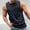 Black, variant on Mens Compression Tank Top Qiggri Men's Casual Solid Color Sleeveless Breathable Fashionable Round-Neck Tank Top Summer Shirts