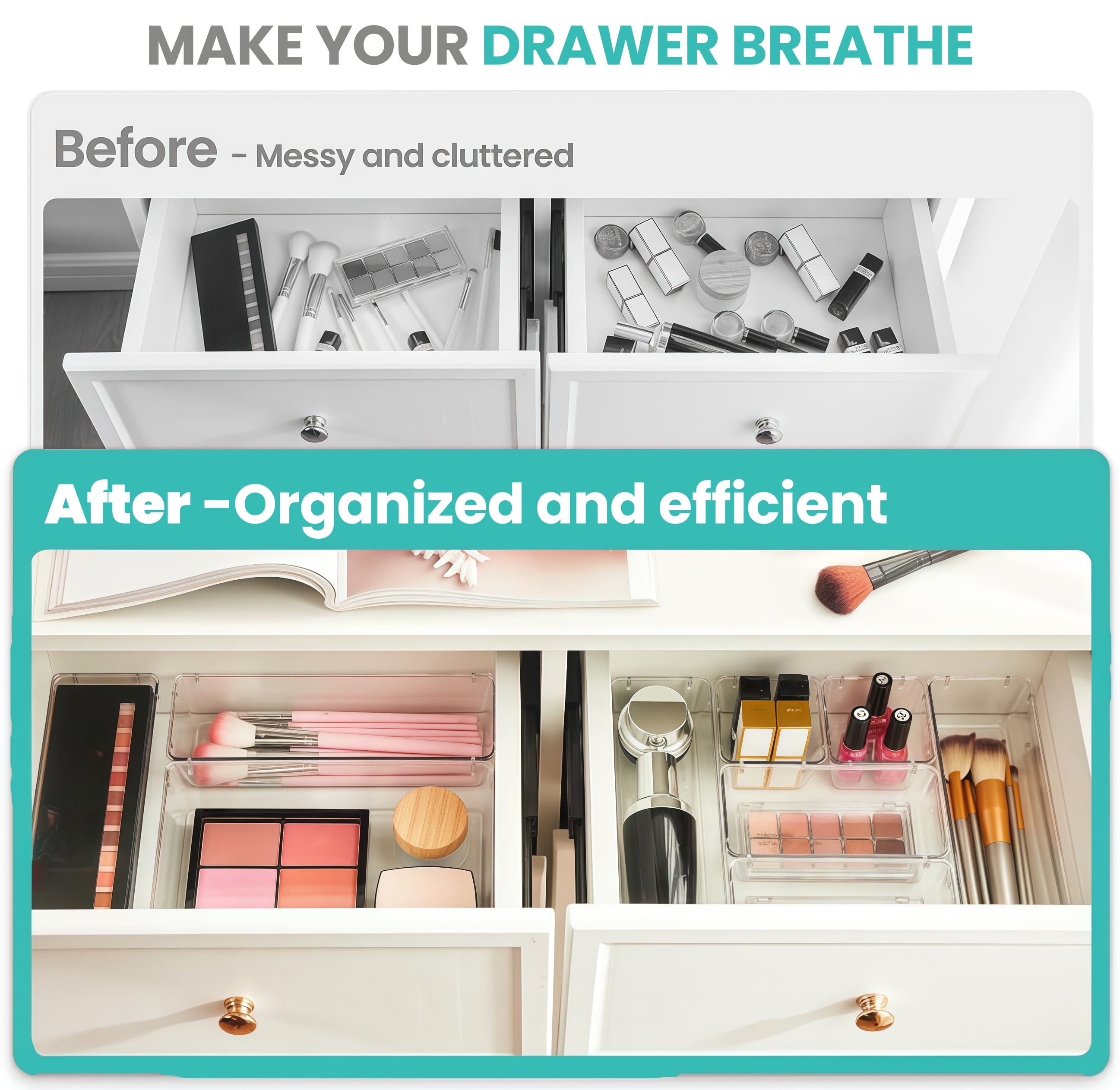 Complete 25 Piece Desk Organization Box Kit for Streamlined Storage Solutions