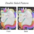 thumbnail image 5 of SKYSONIC Garden Flag Unicorn Head with Rainbow Hair House Sports Flags 28x40 in Polyester Decorative Flags for Home Garden Flowerpot, 5 of 7