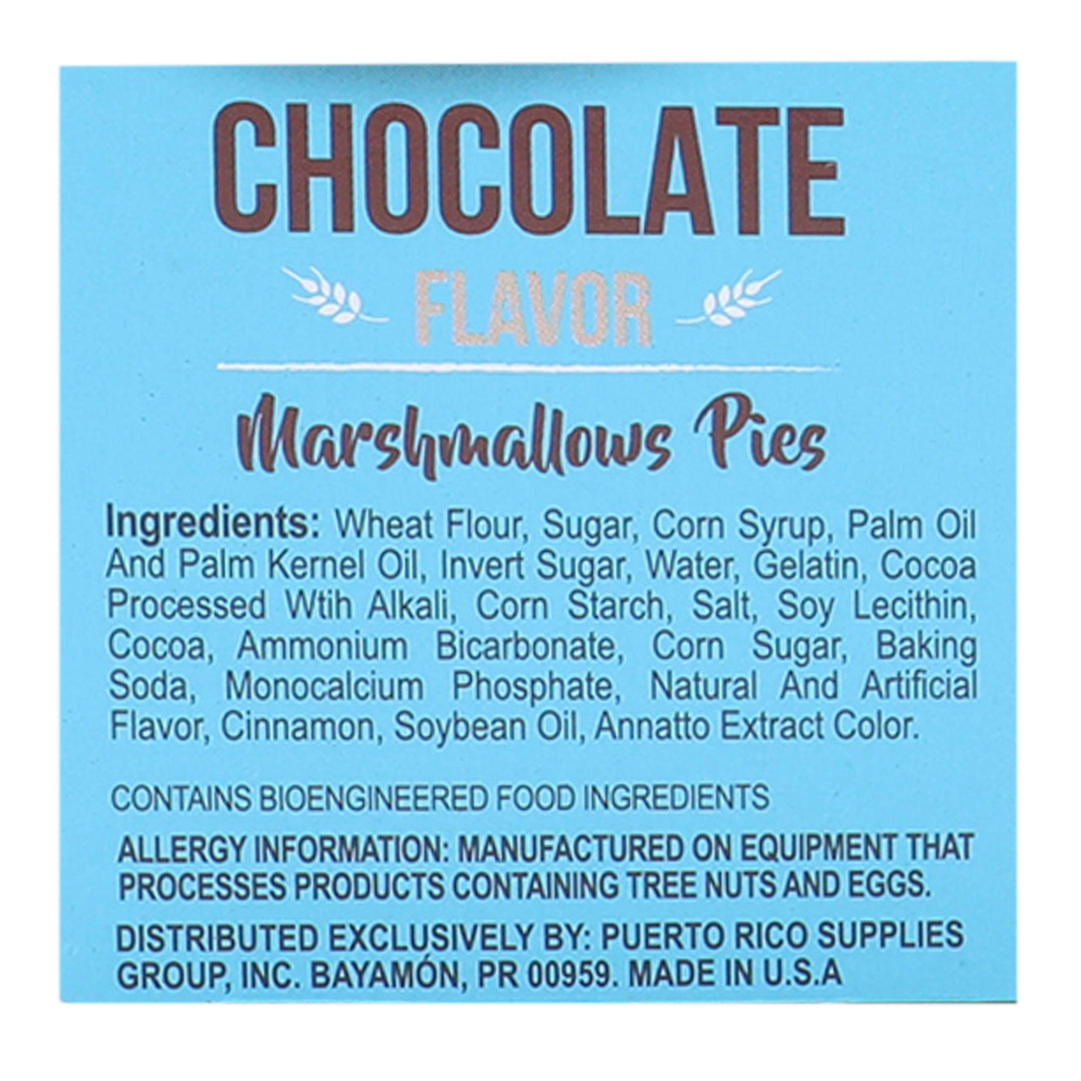 Fiesta Marshmallow Pie, Chocolate 6 Count 6 oz, 120 Calories, Shelf Stable