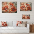 thumbnail image 4 of Designart "Coral Poppies love expression IV" Floral Print on Natural Pine Wood, 4 of 5
