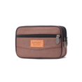thumbnail image 3 of Bolsa de la cintura de la del teléfono de los hombres de múltiples capas Fanny Pack Monedero de lona (Café 1) JShteea  Para Estrenar, 3 of 7