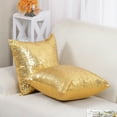 thumbnail image 2 of PiccoCasa 18"x18" Shiny Sequin Throw Pillow Covers Decorative Pillowcase, Gold 2, 2 of 8