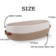 thumbnail image 7 of Oradrem Cotton Rope Bathroom Decor Basket,Toilet Paper Holder Basket,Farmhouse Home Decor Organizing Baskets 13"x5.9"x4" Brown, 7 of 7