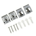 thumbnail image 2 of Bgsha Mirror Holder Clips Kit Mirror Clips for Frameless Mirror Spring Loaded Mirror Hanger Clips Mirror Mounting Clips Mirror Wall Clips with Hollow Wall Anchors and Screws Tools, 2 of 9