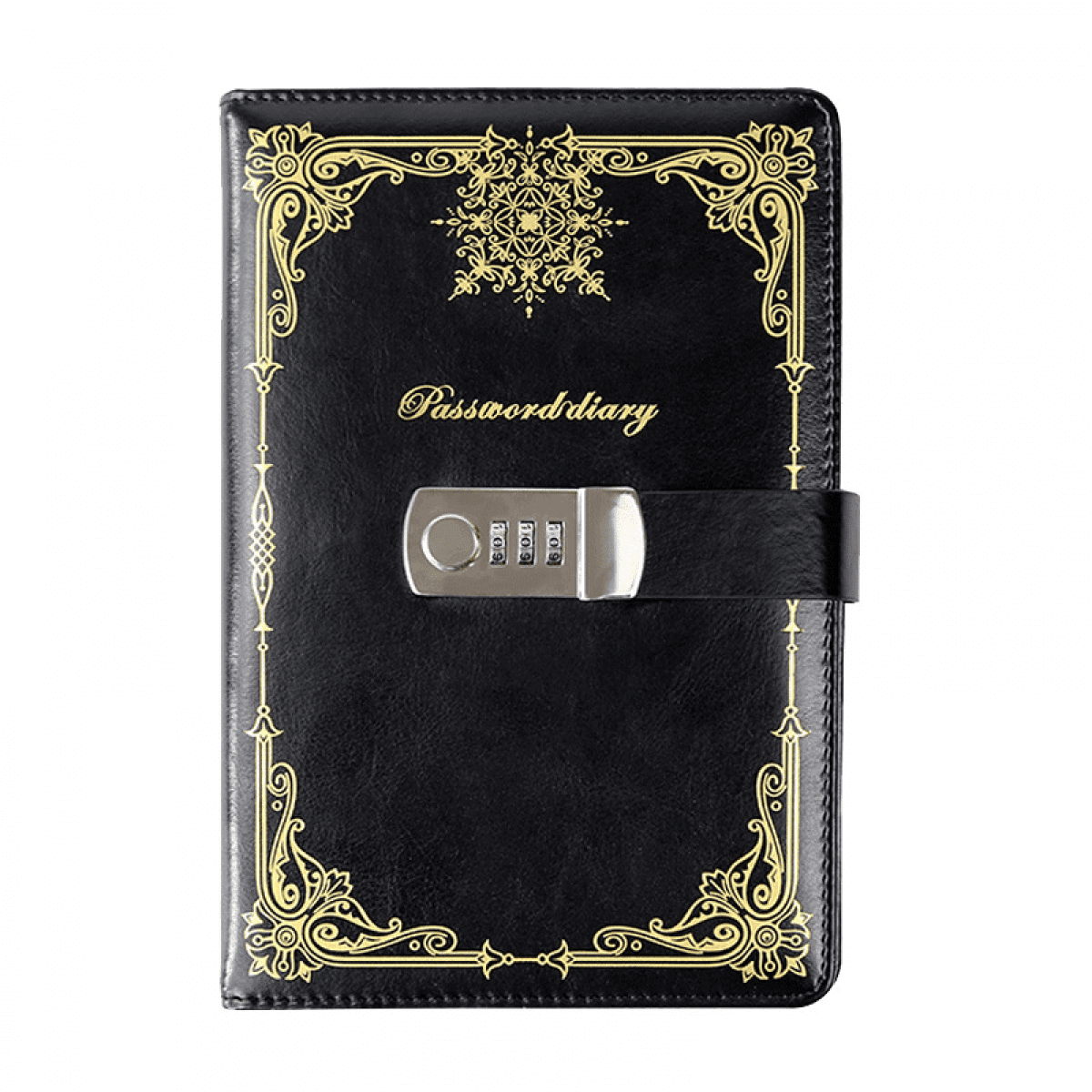 Aveki Password book female retro style with lock notepad diary A5 student notebook creative business hand ledger ST-001