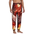 thumbnail image 4 of Kdxio Red Leaf Flame Fox Pattern Joggers,Sweatpants for Men with Pockets-Medium, 4 of 5