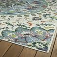 thumbnail image 4 of Kaleen Sunice Collection 7' x 10' Ivory Floral Outdoor Rug, 4 of 7
