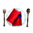 thumbnail image 5 of MDS Set of 150 Satin Napkin 20x20 Inch Square Napkins for Wedding - Red, 5 of 6