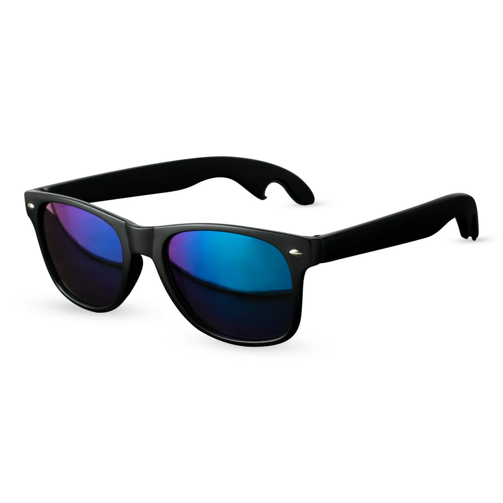 Foster & Rye Bottle Opener Sunglasses, Matte Black - Walmart.com ...