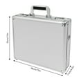 thumbnail image 6 of Security Briefcase, Aluminum Alloy Document Case with Inner Compartments & Lockable Design, Business Briefcase for Files, Laptops & Valuables, 6 of 6