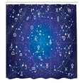 thumbnail image 2 of Ambesonne Astrology Shower Curtain, Constellation Zodiac, 69"Wx70"L, Dark Blue, 2 of 4