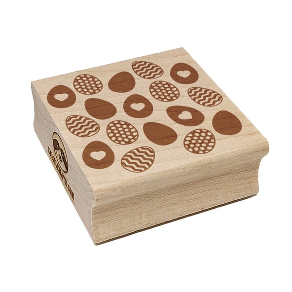 Group of Easter Eggs Square Rubber Stamp Stamping Scrapbooking Crafting - Large 2.75in